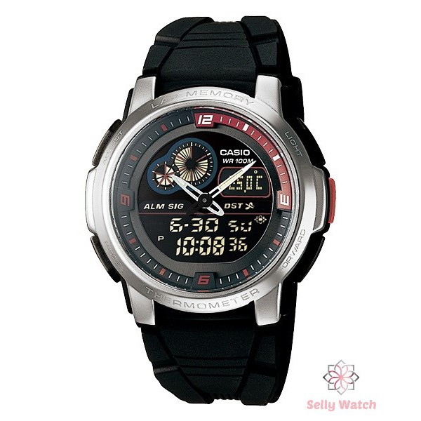 Jam Tangan Digital Analog Pria Casio General AQF-102W-1BVDF Rubber