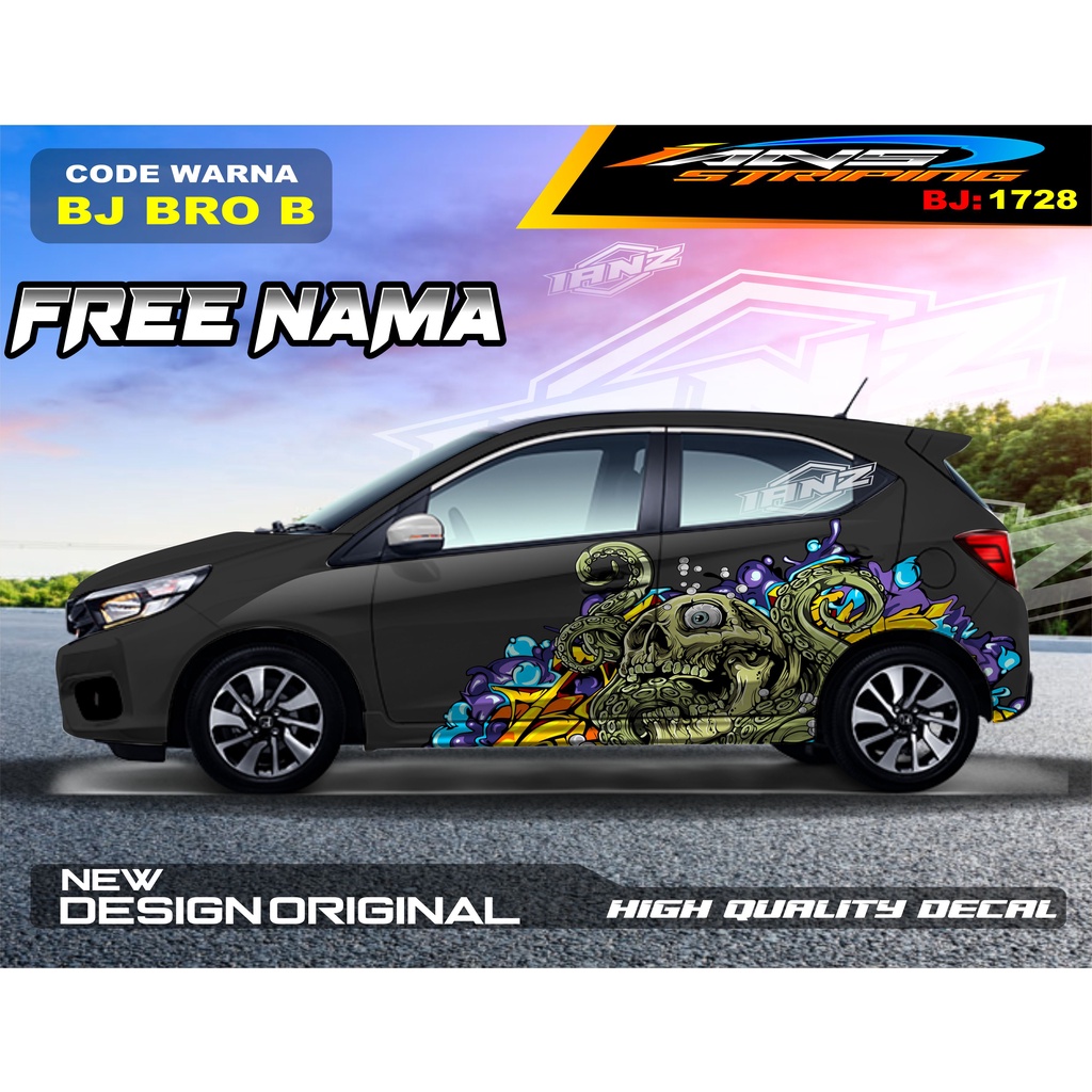 VARIASI STICKER MOBIL BRIO / STIKER MOBIL HONDA JAZZ  / VARIASI STIKER AGYA AYLA/ STIKER MOBIL