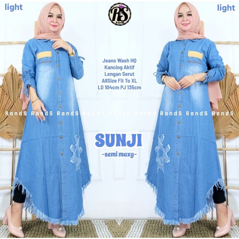 GAMIS JEANS TERBARU UNTUK WANITA MUSLIMAH DEWASA  BAJU MAXY  KEKINIAN  MODIS DAN TERPOPULER DENGAN K