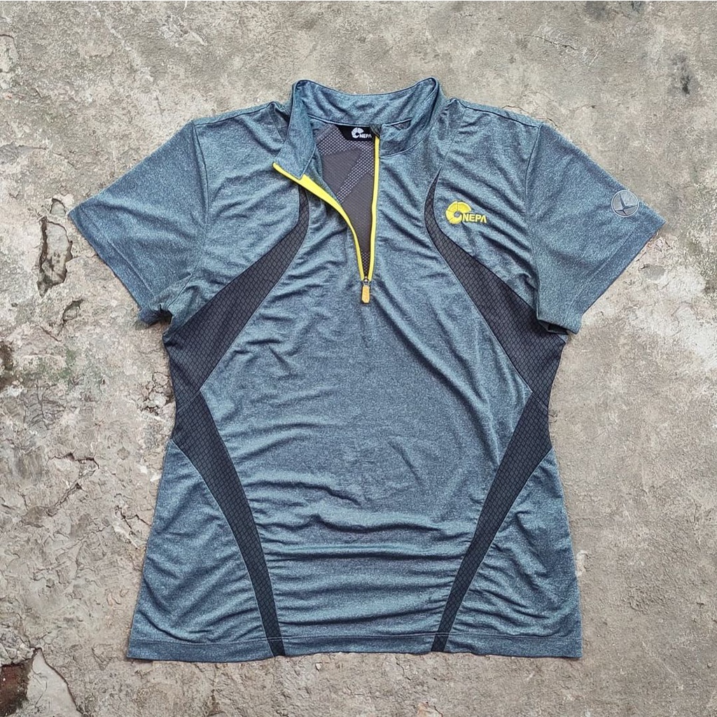 KAOS GUNUNG NEPA OUTDOOR QUICKDRY TRAINING OLAHRAGA DRY FIT SLIM MURAH TREKKING HIKING QUICK DRY JER