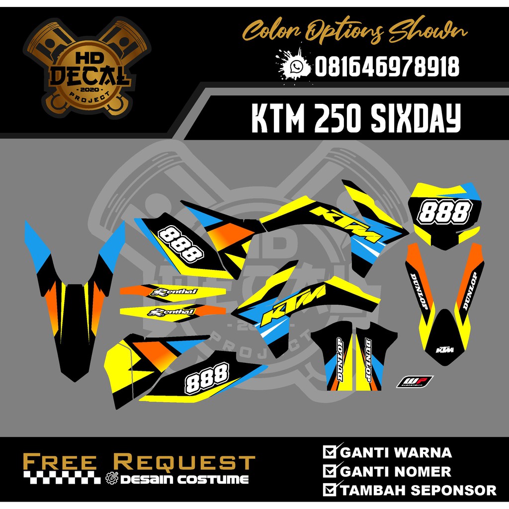 DECAL KTM 250 SIXDAY DECAL SIXDAY STRIPING KTM 250 STRIPING SIXDAY 011