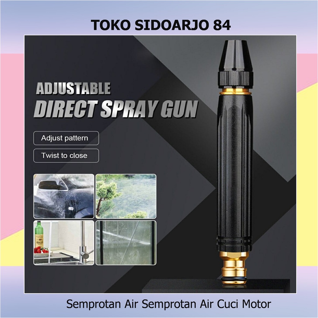 Semprotan Air Kuningan New Upgrade Hose Nozzle Spray Steam Semprotan Taman Motor Mobil Water Jet