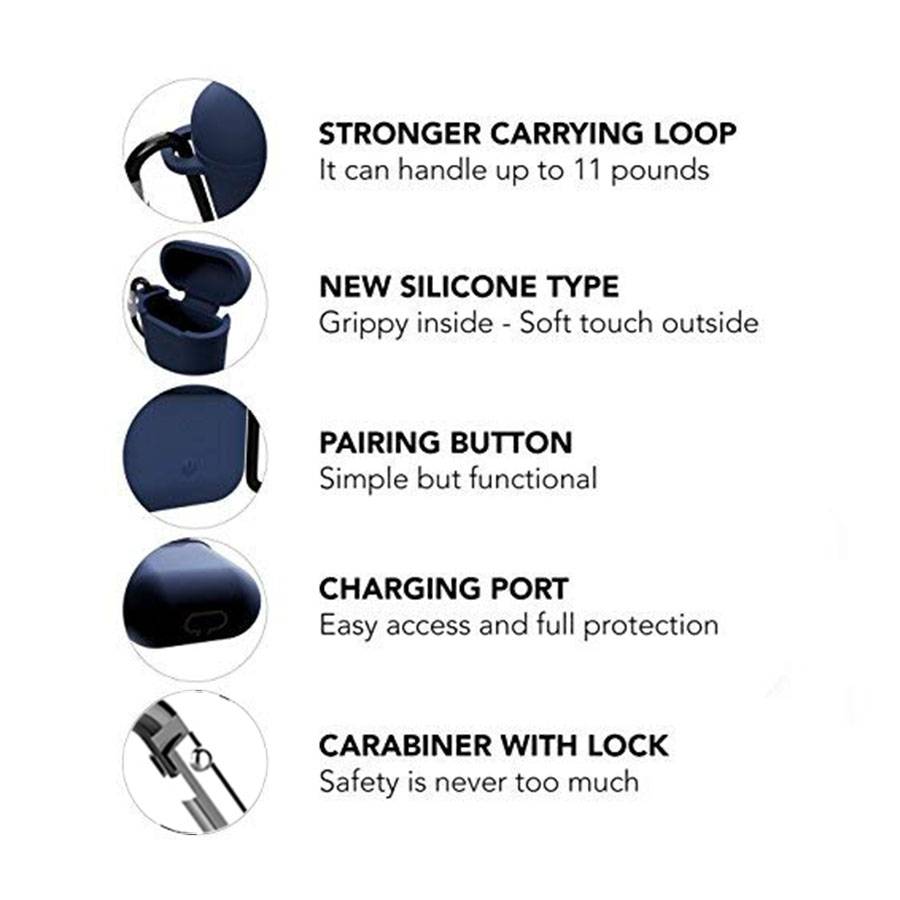 For Apple AirPods 2 Airpods2 Cases Airpods1 Earphone Cases With Hook Cover For Air Pods 1 Pod Wireless Bluetooth Charging Box