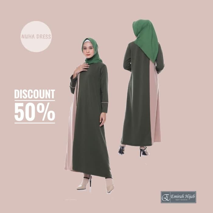 Promo baju gamis wanita terbaru jumbo busui syari bahan babyteri adem sporty - Mocca Diskon
