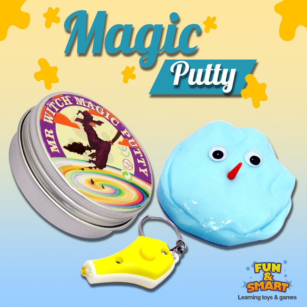 Mainan Mr Witch Magic Putty Color Change Toys with Laser light