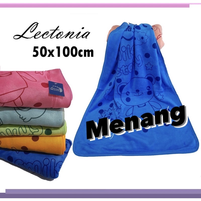 Handuk Lectonia Anak Tanggung Uk 50 x 100 Paling Murah HANDUK BAYI KARAKTER HEWAN SABLON SIZE SEDANG