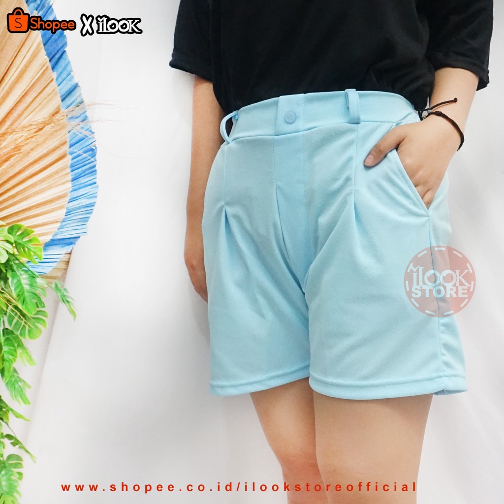 ilook | Hotpant Cornel | Celana Pendek Kancing | Celana Pendek Cornel | Hotpant Style Korea