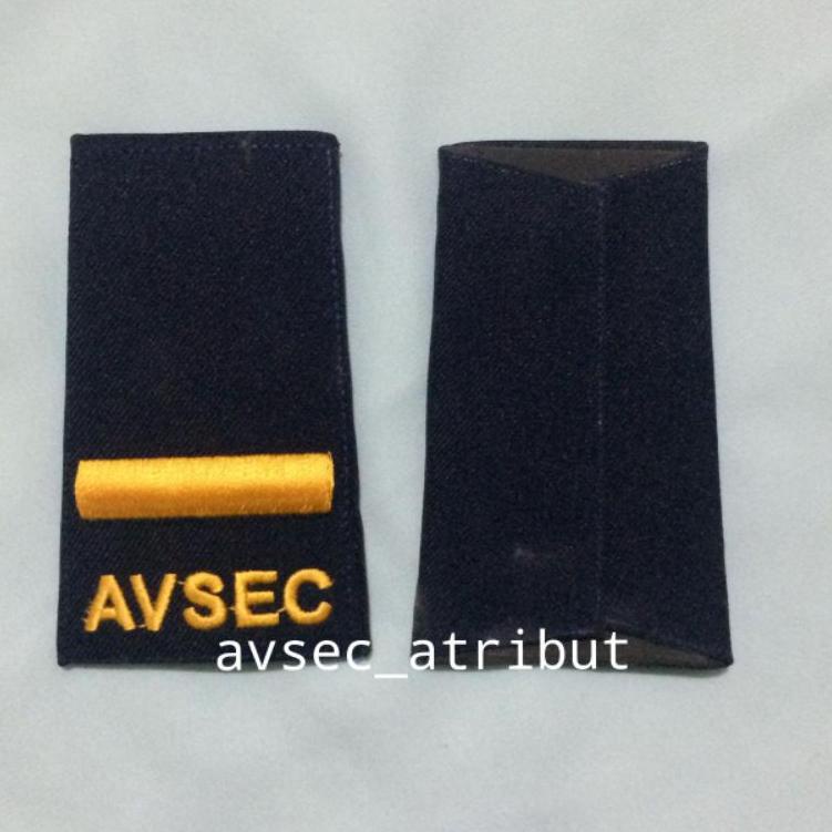 Sudah READY.. BAR I KUNING BORDIR/PANGKAT AVSEC/ATRIBUT AVSEC