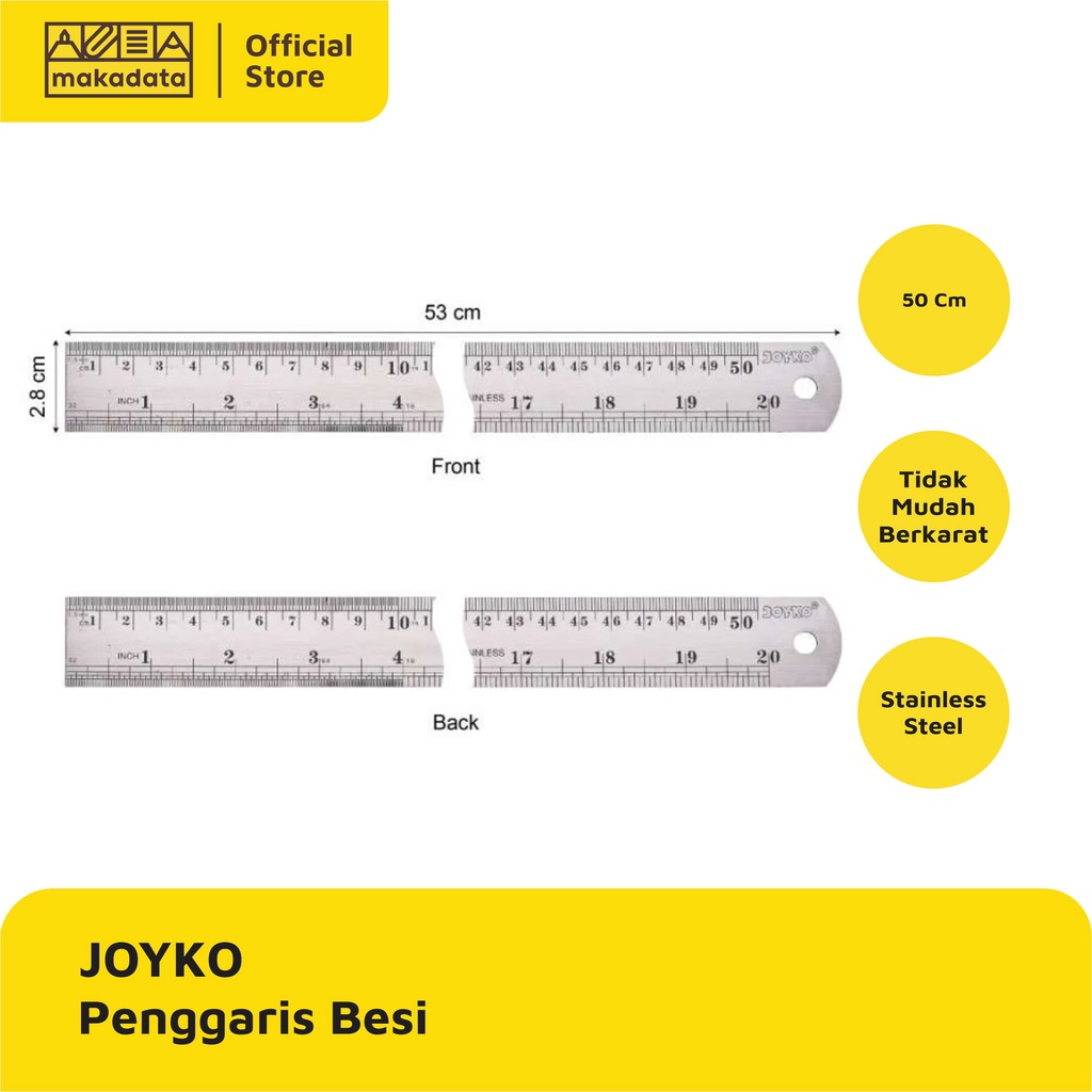 

PENGGARIS JOYKO 50CM BESI (1 PCS) MURAH