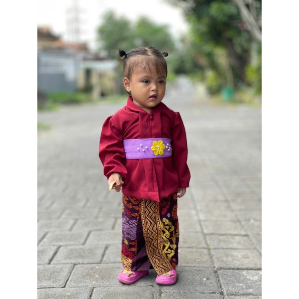 kebaya anak kartini bahan moscrepe strait