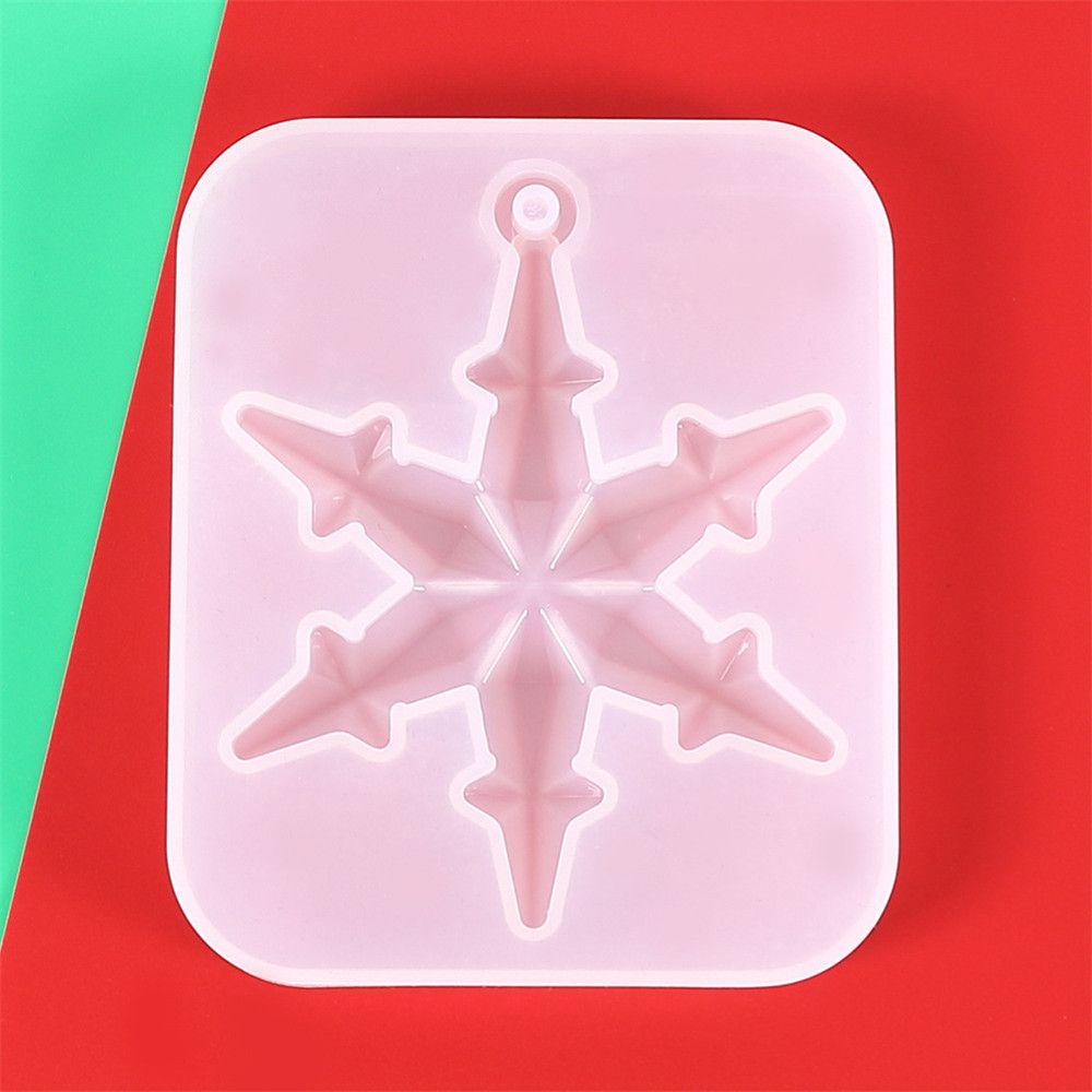 Preva Snowflake Resin Cetakan Membuat Perlengkapan Dekorasi Rumah Kerajinan Epoxy Resin Mold