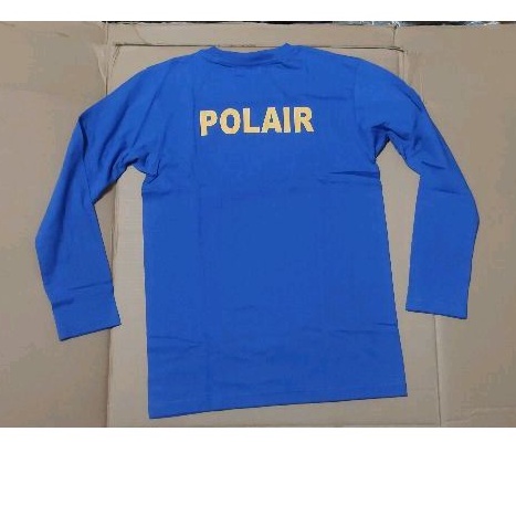 kaos biru polair lengan panjang / airud