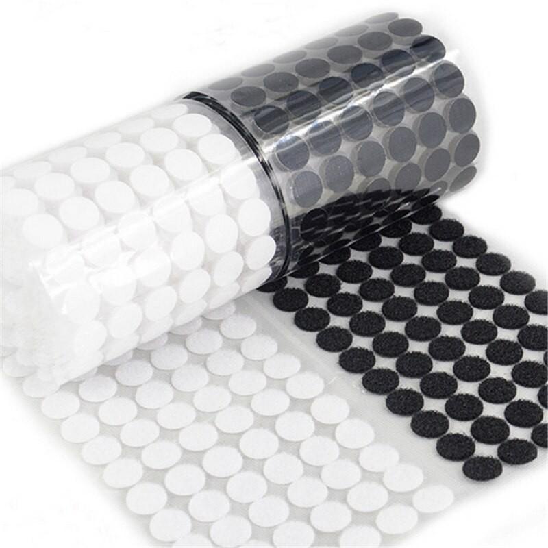 

Self adhesive Tape Bulat Sticker 30mm 3CM Double Side Perekat Serbaguna Stiker Velcro Hitam Putih Best Seller