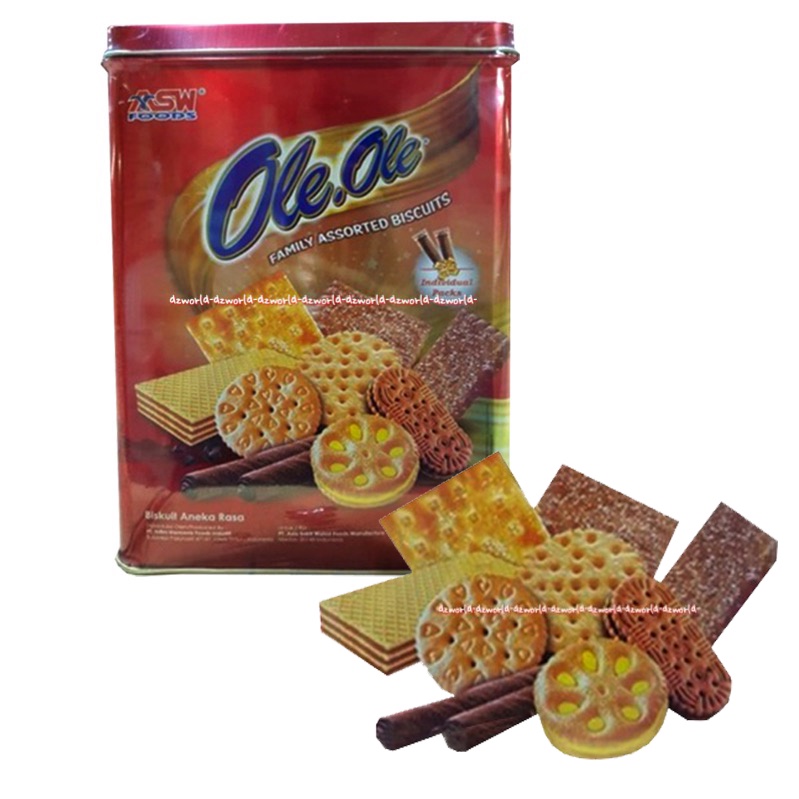 Asw Food Ole Ole Family Assorted Biscuits 700gr Ole.Ole Biskuit Aneka Rasa Kaleng Kotak Biskuit Keluarga Halal Aswfood Asw Foods Ole-Oleh