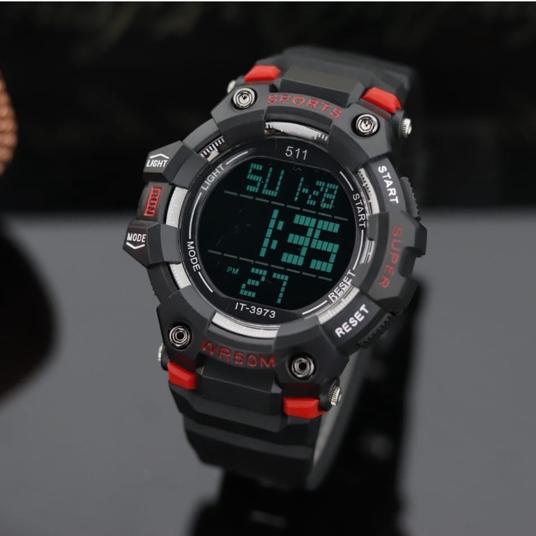 BISA COD✅Jam tangan Pria - Jam tangan sport Digital anti air Free batrai