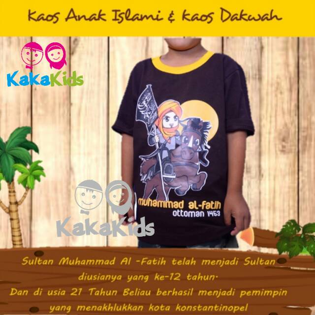 Kaos anak islami / kaos anak muslim / kaos Al Fatih / kaos original