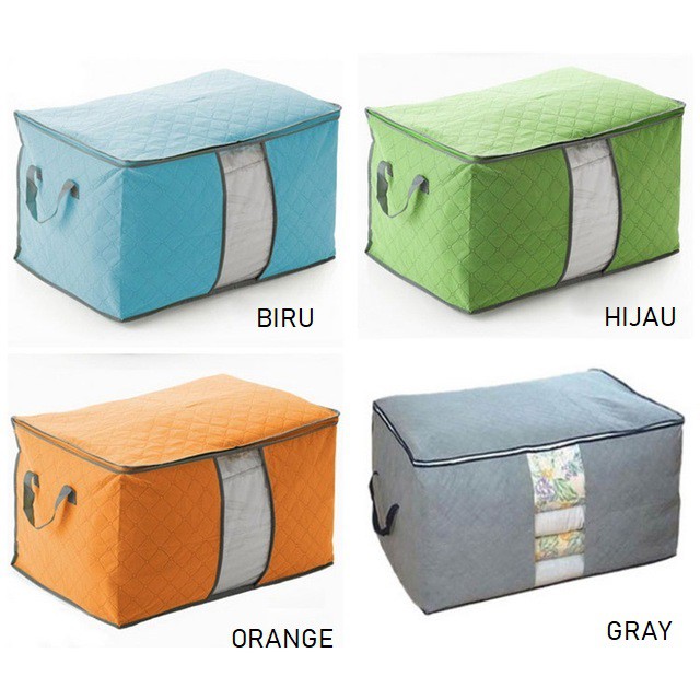 HL0037 Bamboo Storage Box Tempat Penyimpanan Baju Organizer Model Tidur