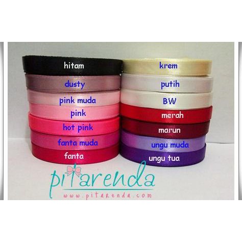

Psp-301 : Pita Saten Polos 1 Cm (Per Meter)