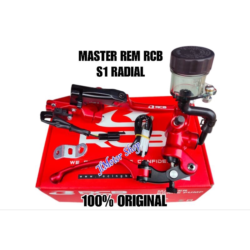 MASTER REM RCB S1 KIRI KANAN WARNA BIRU - MASTER REM KANAN RCB S1 + HANDLE KOPLING S1 RCB FORGED BRAKE PUMP