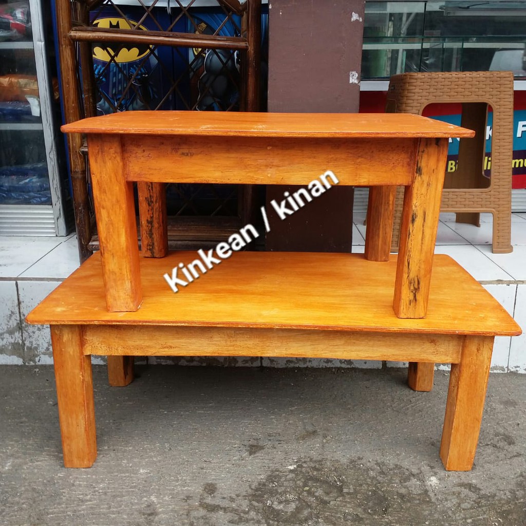 Meja Lesehan Kayu panjang 80cm