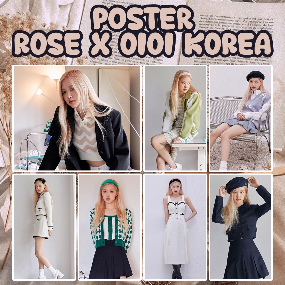 Poster BLACKPINK ROSE OiOi MAGAZINE | Poster Kpop A4 A5 A6 Murah Murah