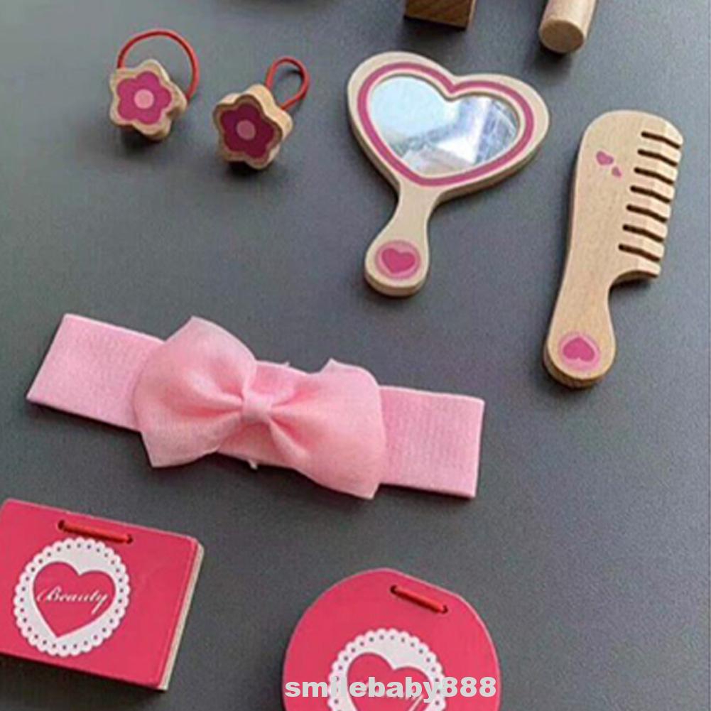 wooden play makeup set