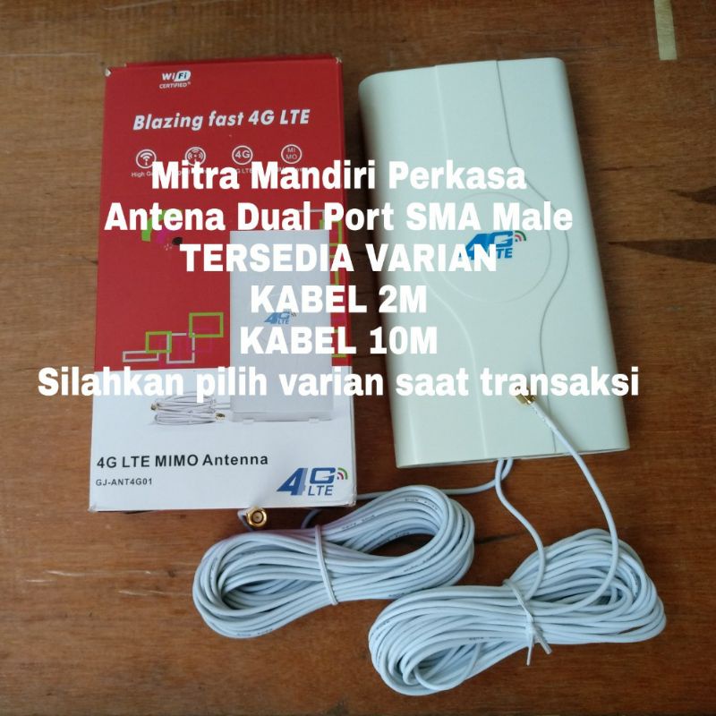 Antena Orbit Pro HKM Orbit Pro 2 ZTE MF286R Orbit Star 3 ZTE MF283U Dual Port Konektor SMA Male