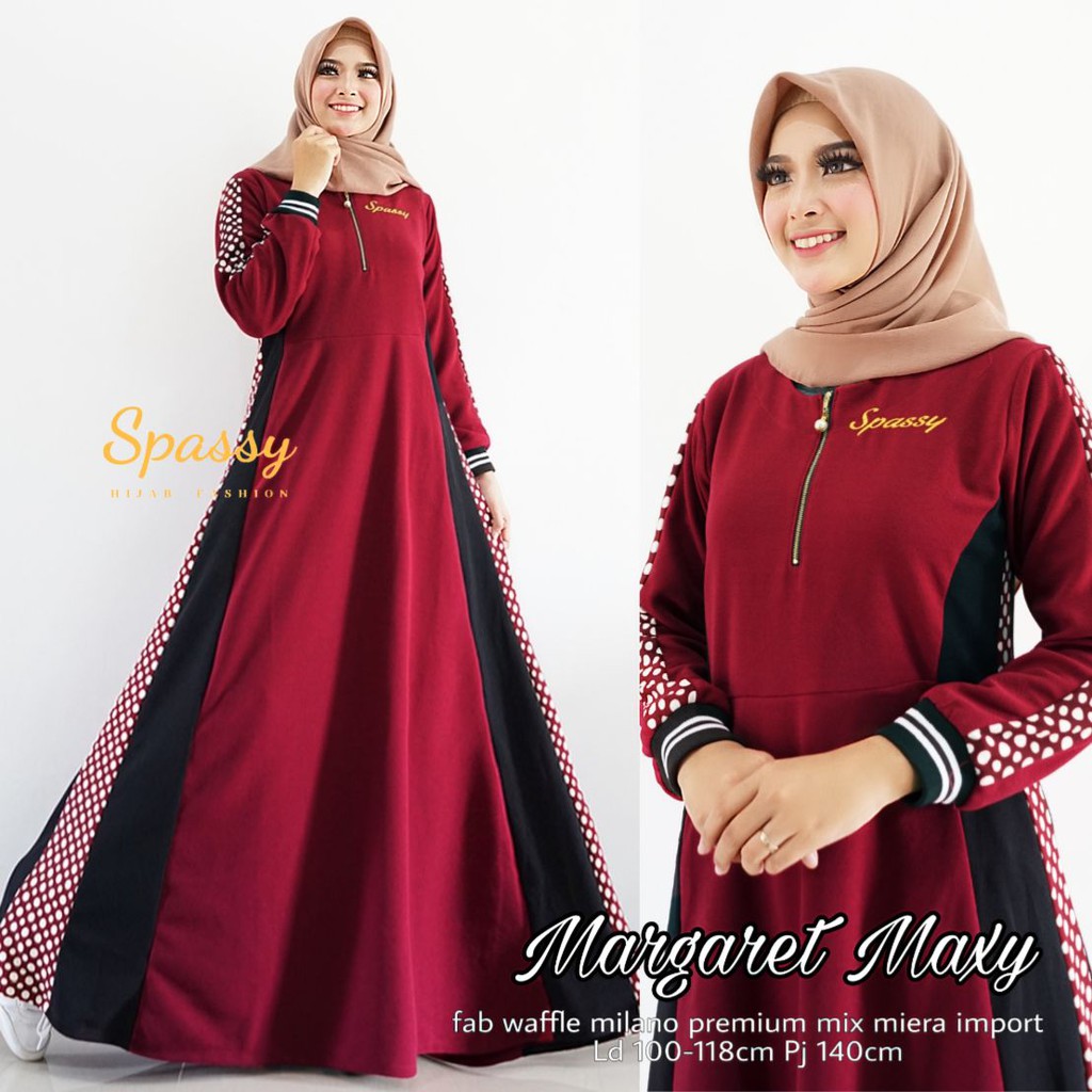 Margaret Maxi Dress By Spassy| Suplier Hijab Solo | Grosir