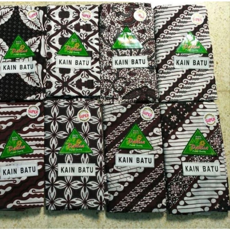 Jarik Dahlia - Kain Batu - Motif Batik Putih
