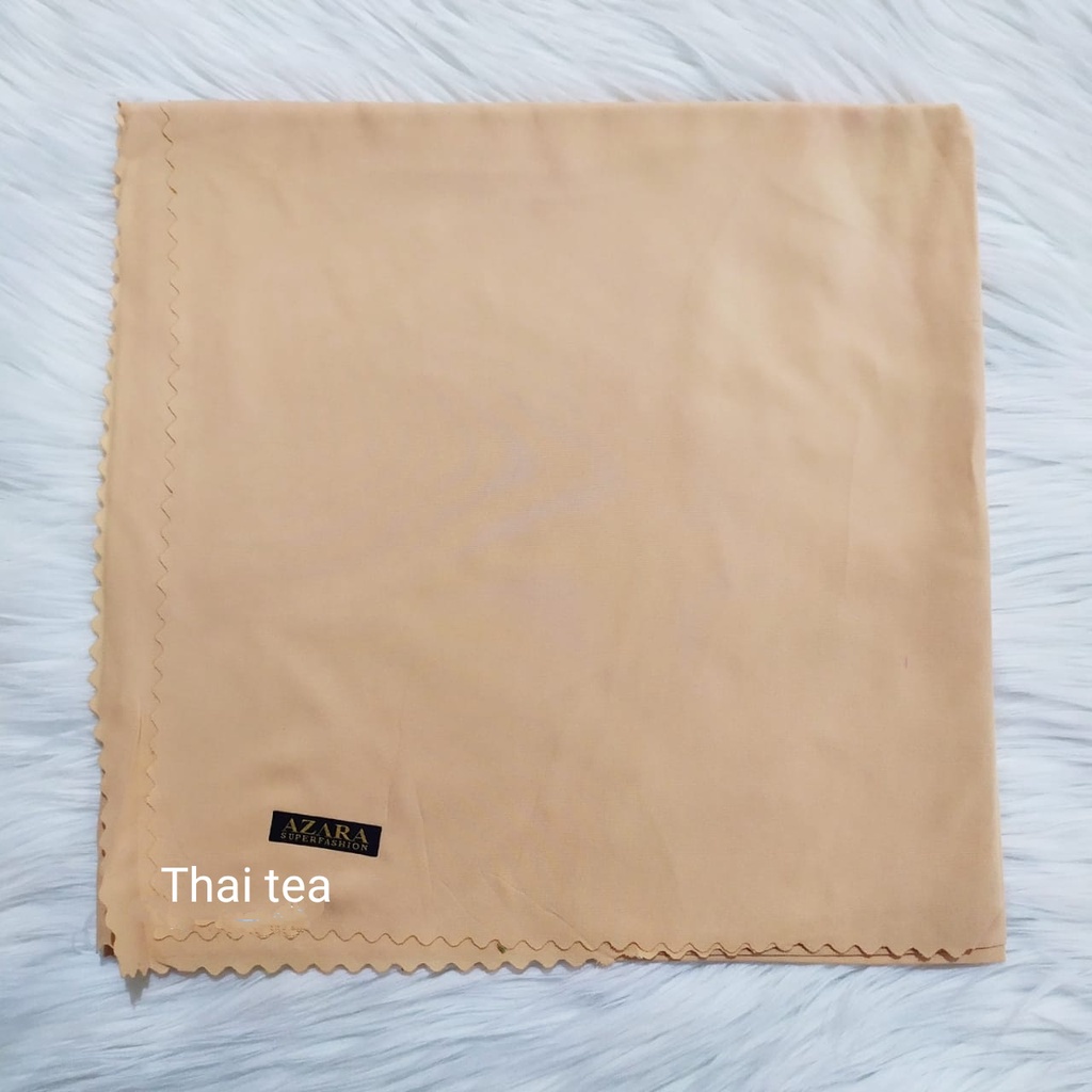 Hijab Azara Oskara / masahi syari 130x130cm LC Jilbab square / segiempat jumbo syar'i Lasercut/Voal-Thai tea