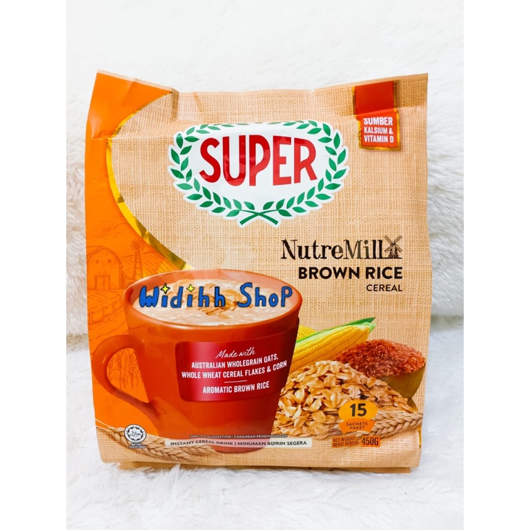 Super Instant 3in1 Cereal All In One Natural Flavour / Super Nutremill Soymilk / Super Nutremill Brown Rice / Super Red Date &amp; Longan / Soy Milk Powder Trans Fat Free / Sarapan Diet / Susu Diet / Sereal Siap Saji