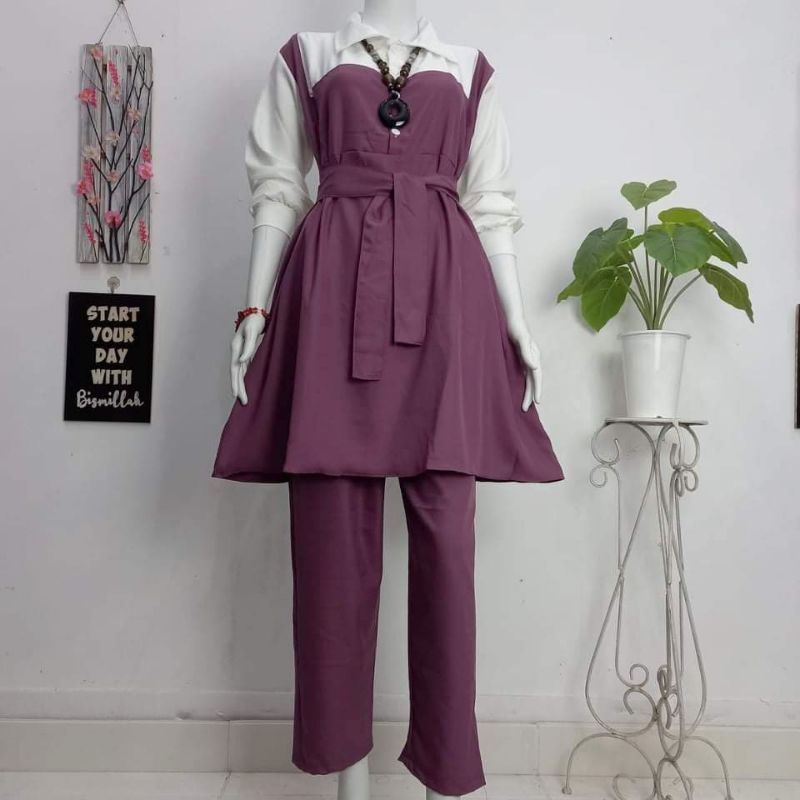 ONE SET ITYCREPE TERBARU OOTD WANITA KEKINIAN