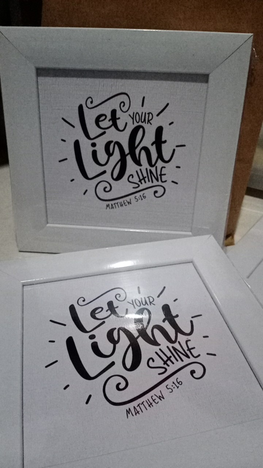 C-22 Let Your Light Shine, Hiasan Dinding, Pajangan, Poster, Dekorasi, Pigura, Kristen, Ayat Alkitab
