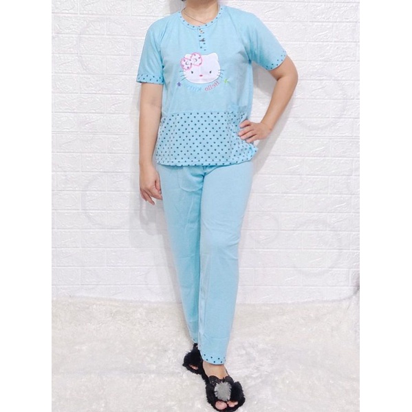 BAJU TIDUR/BAJU TIDUR WANITA/PIYAMA/KAOS/SETELAN DEWASA/BAJU TIDUR DEWASA/BAJU TIDUR SETELAN/SETELAN TIDUR KAOS/PIYAMA KAOS/BAJU TIDUR KAOS/BABYDOLL KAOS/SETELAN BABYDOLL/LENGAN PENDEK/BAJU TIDUR MOTIF/RANDOM/HELLO KITY/DORAEMON/TEDY/BEAR/PANDA/KUCING/CP