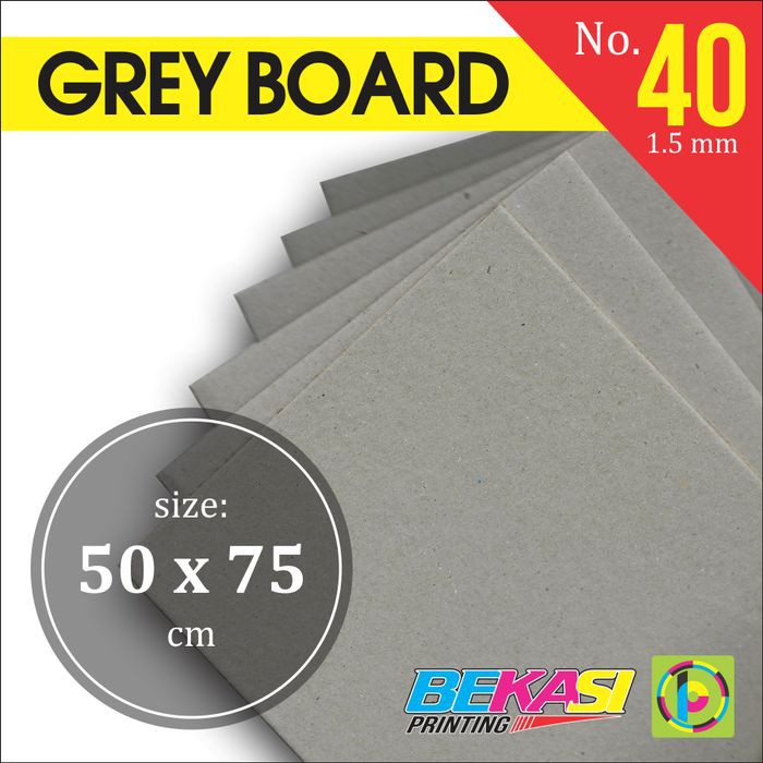 

Langsung Order Karton Hard Board No. 40 size 50 x 75 Grey Abu-abu Diskon