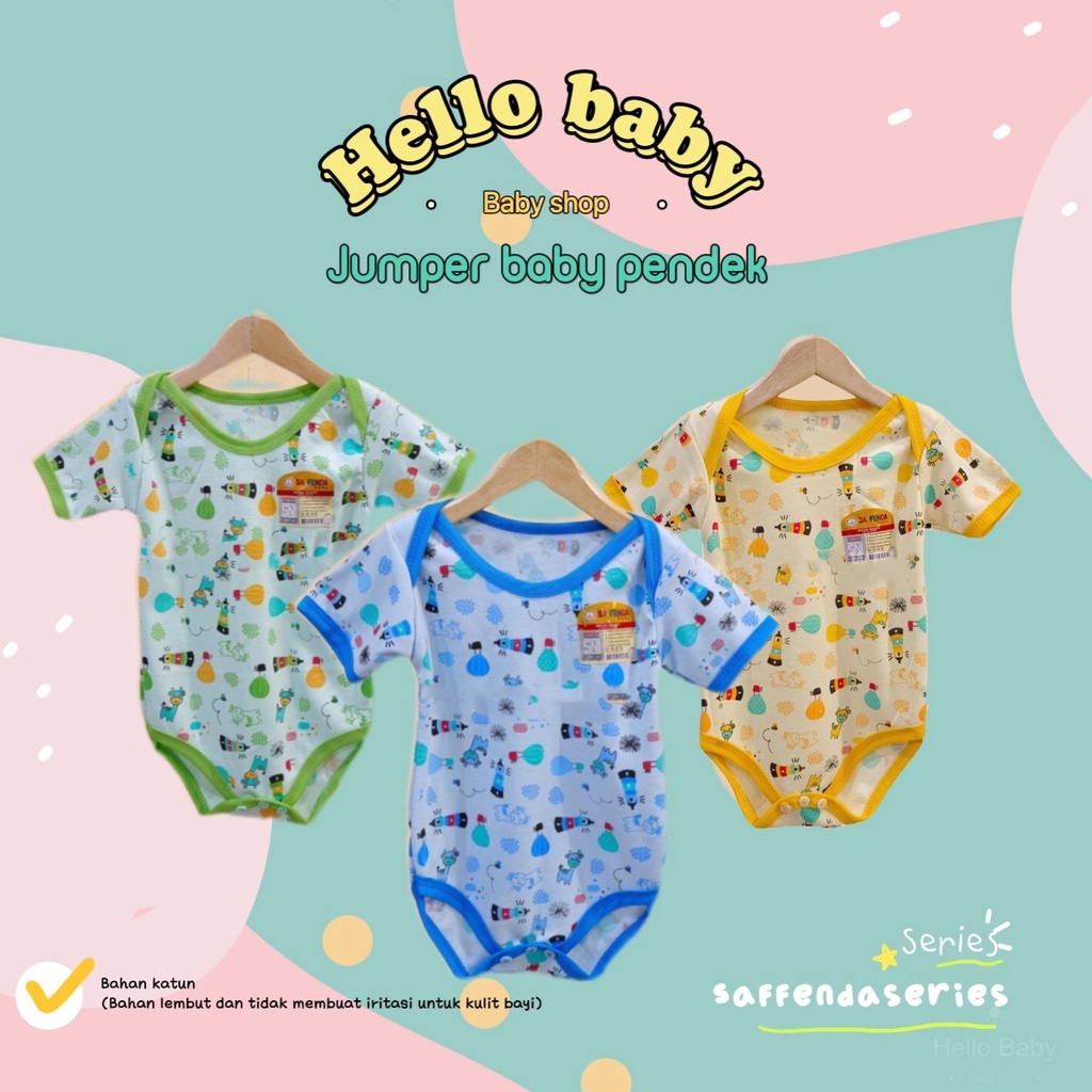 Jumper Bayi Segitiga / Baju Kodok Segitiga 0 - 3 Bulan Merk SNI Saffenda