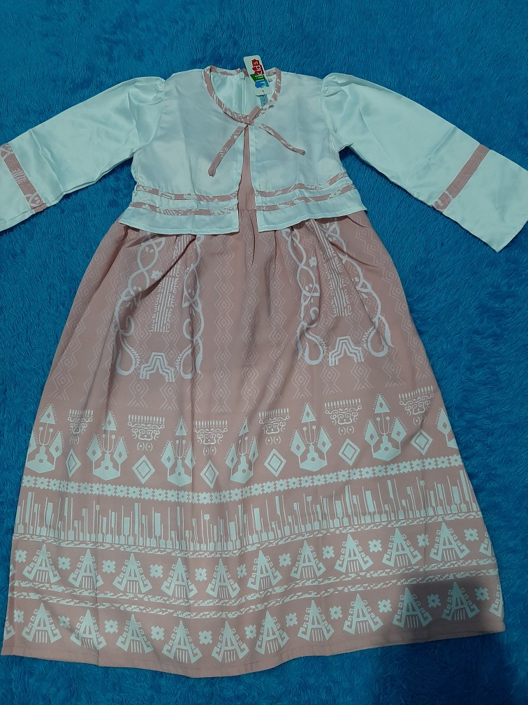 Ulikids Gamis Anak Perempuan Motif Batik Bahan Maxmara Premium (free Jilbab )