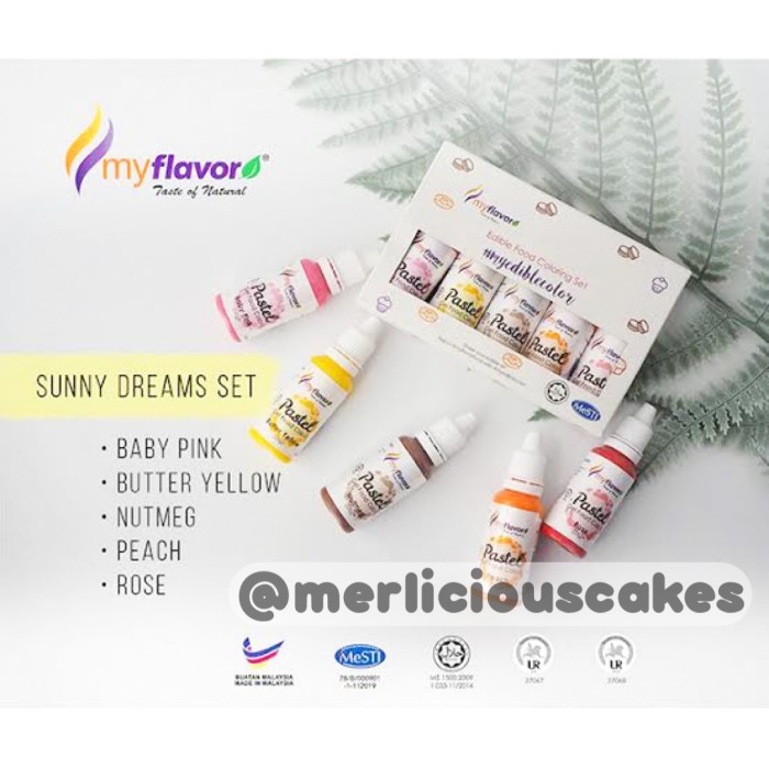 

My Flavor Sunny Dreams Pastel Gel Food Color Set Food Colour