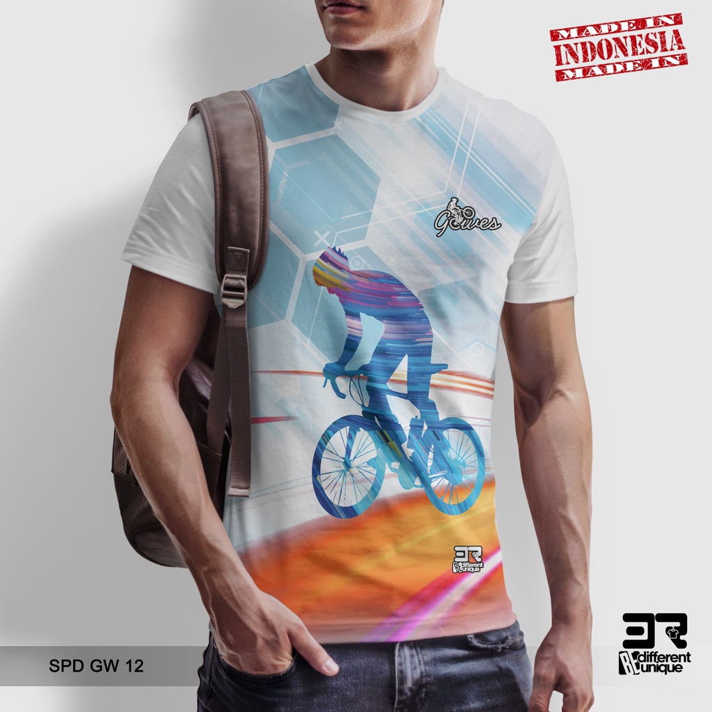 [ COD ] KAOS PRINTING GAMBAR SEPEDA GW 12 - BAJU DISTRO ORIGINAL MOTIF HOBI HOBBY OLAHRAGA OLAH RAGA