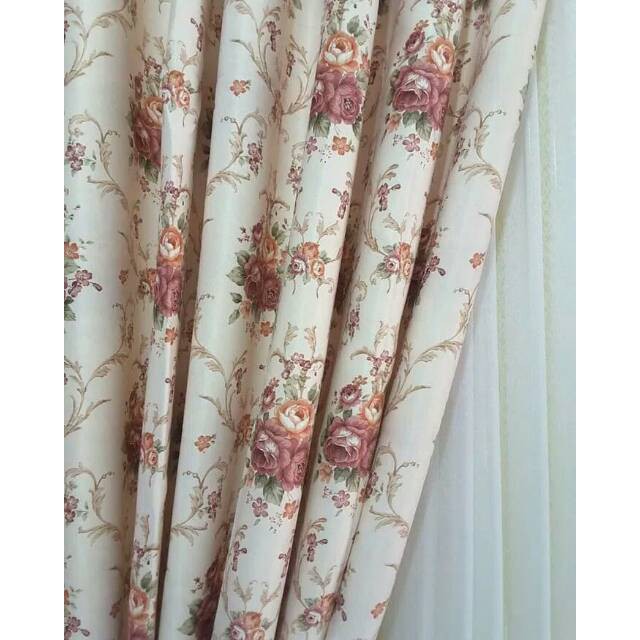 Gorden shabby blackout poni rempel gordyn jendela pintu korden hordeng gordeng shabbychic tirai