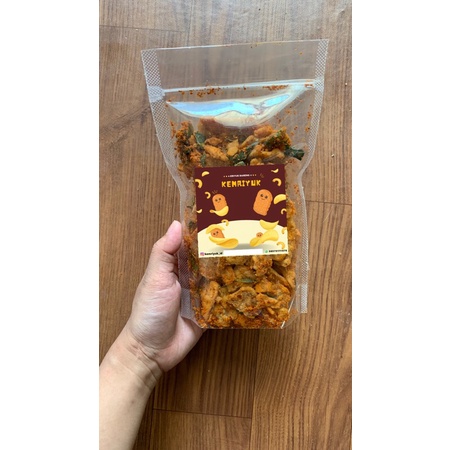 

Kulit | Jamur | Tempe | Crispy Pedas Original Asin