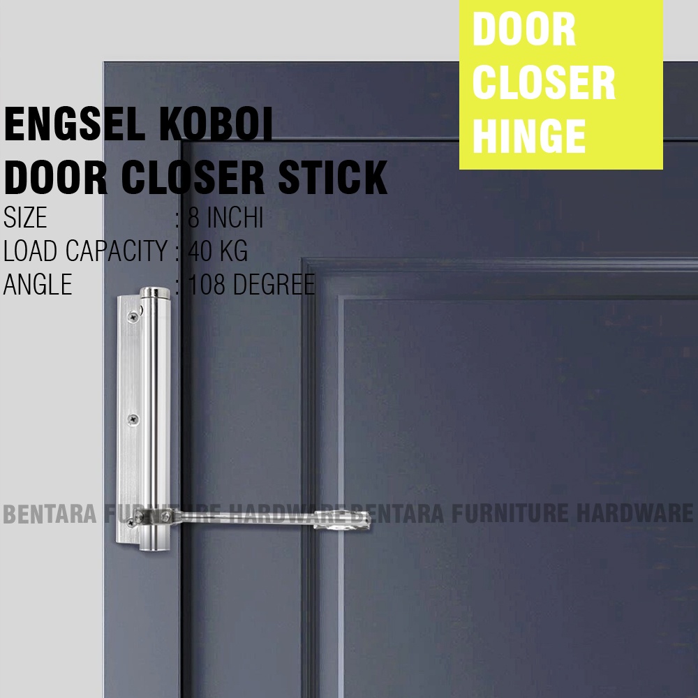 8&quot; Engsel Koboi Door Closer Stainless Steel Spring Hinges - 8 Inchi Penutup Pintu Otomatis