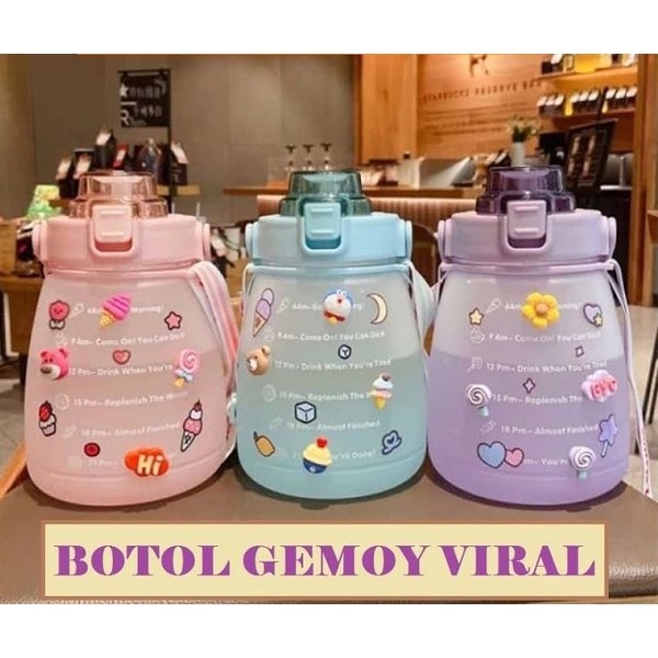 Botol Minum Viral 1.3liter Botol Motivasi Gradasi Free Sticker botol