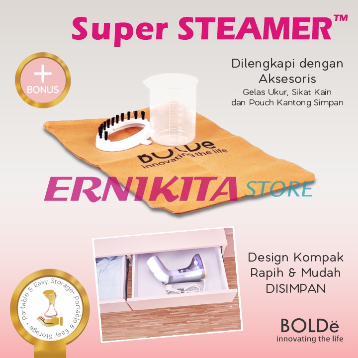 BOLDe SUPER STEAMER LAVIOLA - Setrika Uap Portable Perapih Pakaian