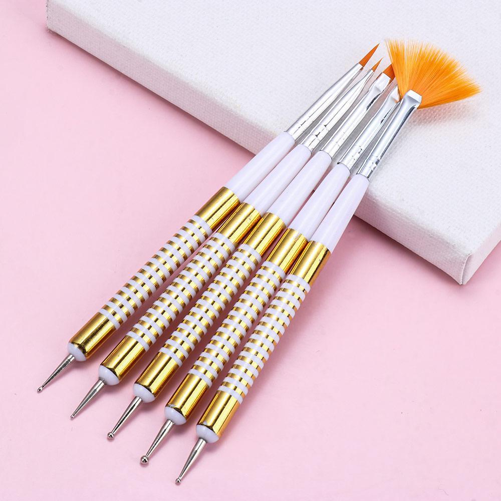 2 In 1 Pen Dotting Gel UV Dua Sisi Untuk Nail Art