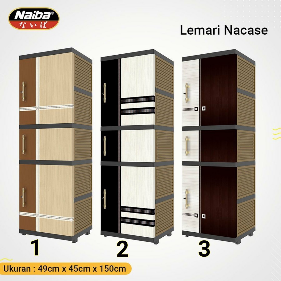 Lemari PLastik Mini Naiba NACASE 7205 Susun 5 Motif Elegant [KHUSUS CARGO]
