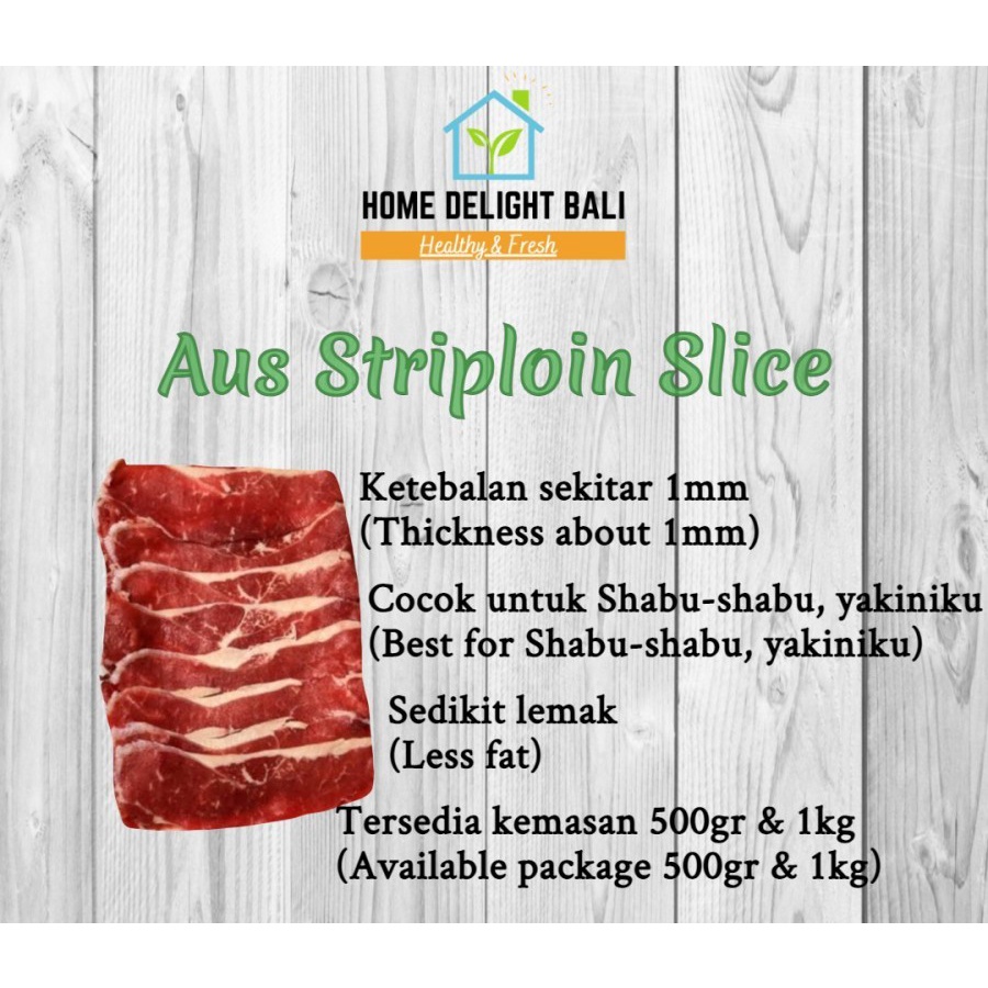 

Aus Striploin Slice/Shabu 500gr [Frozen Meat]