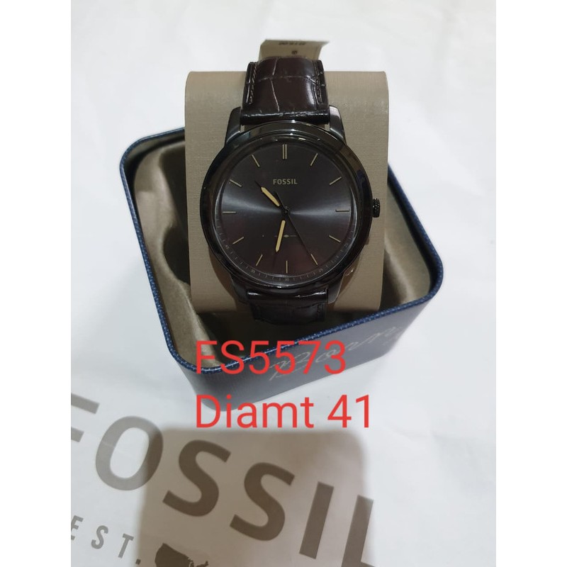 jam fossil leather watch black fs5573