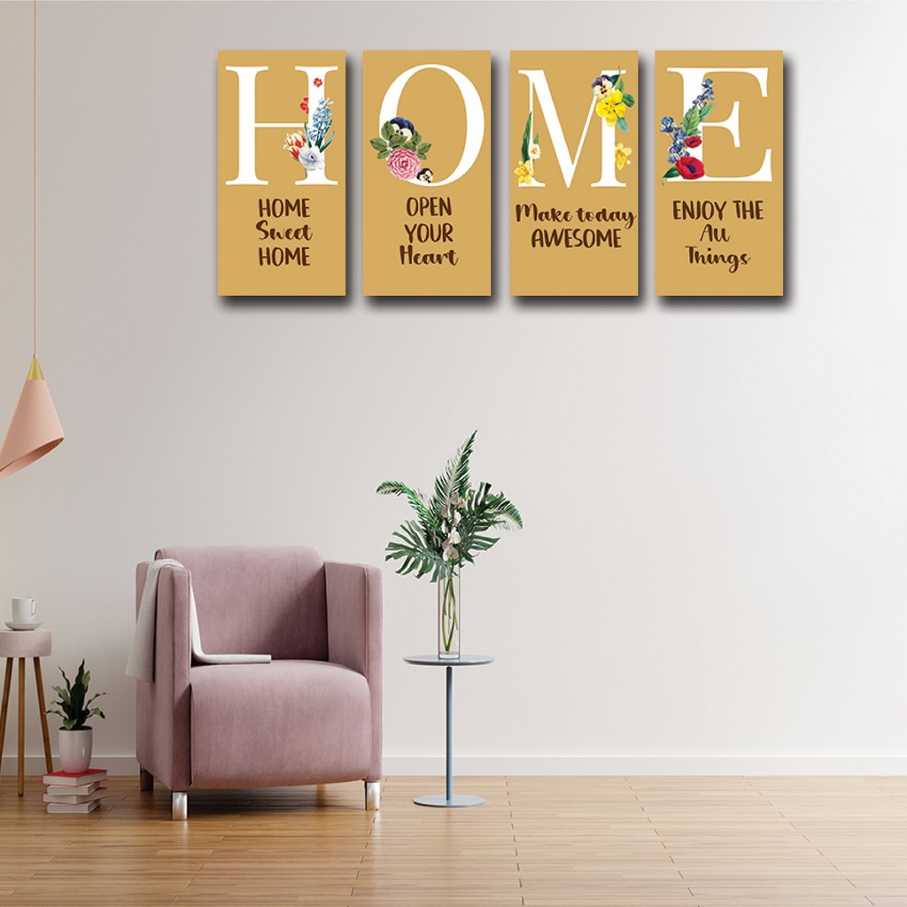 #13 Kamilastorindo Hiasan Dinding Poster Kayu Pajangan Walldecor Quotes Home Sweet Home