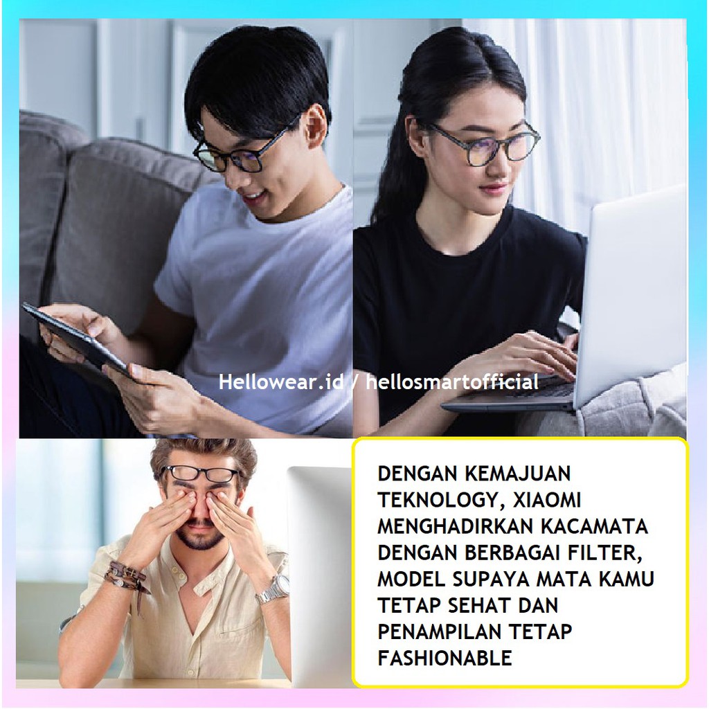 Xiaomi MIJIA TS Kacamata Anti Radiasi Anti blue Filter 35% 40% 45% 50% 60% panoramic gaming komputer